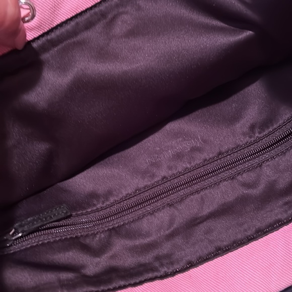 YSL Pink Canvas Tote Bag. Leather has all been repainted and sealed . - Picture 9 of 11